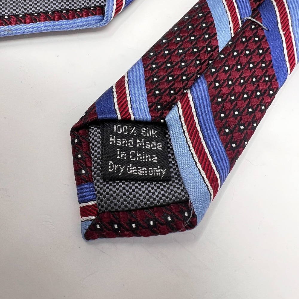 Pronto Uomo Couture 100% Silk Men's Tie‎ Lightweight Striped - Picture 8 of 8